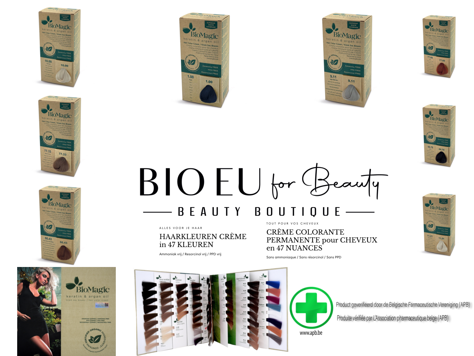 6/00 BLOND FONCÉ – KIT. Crème colorante permanente pour cheveux - BioMagic