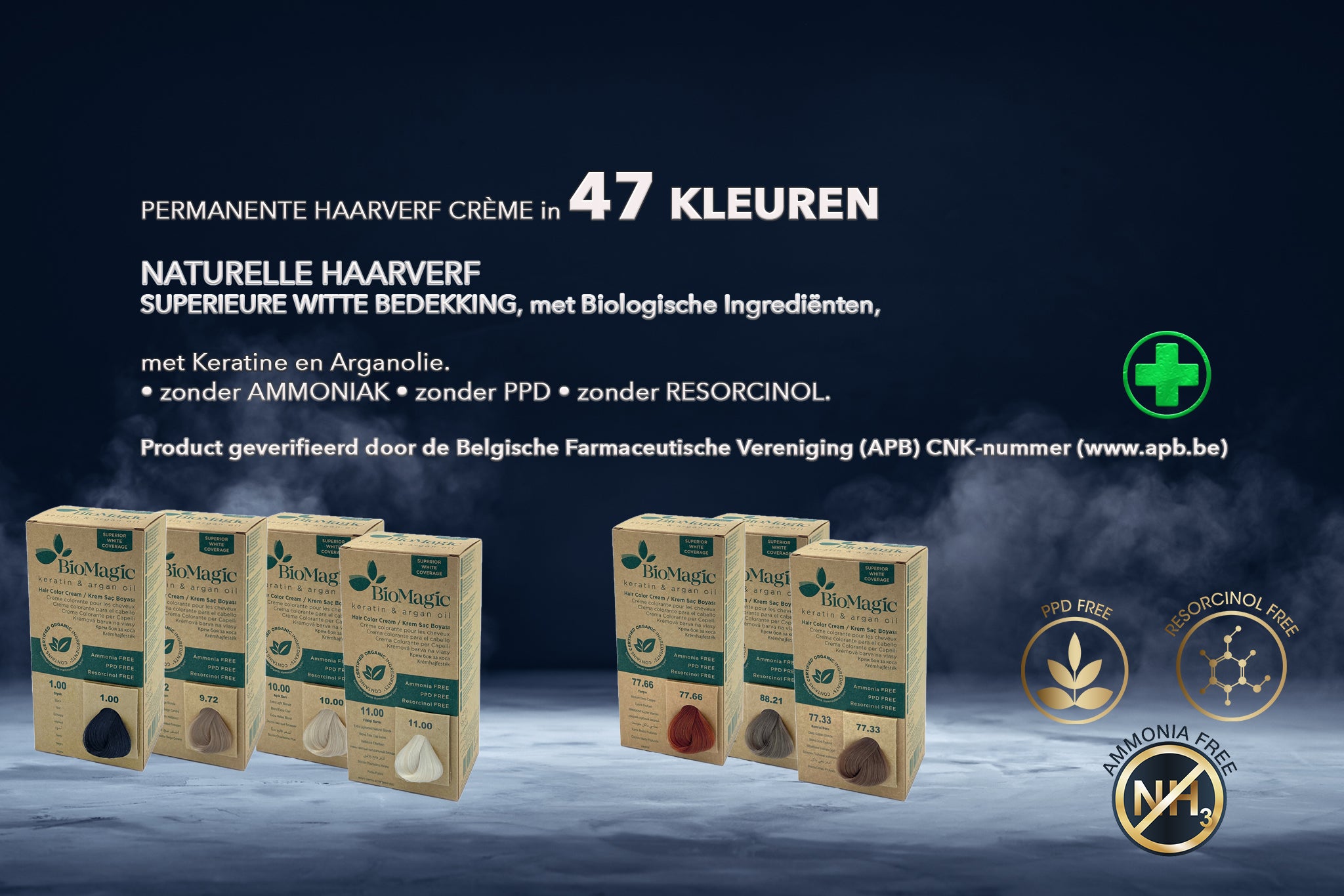 44/07 MOKKA – KIT. Permanente haarkleurcrème - BioMagic